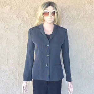 Emporio Armani Two Pocket Jacket Blazer Black Size 6 #366